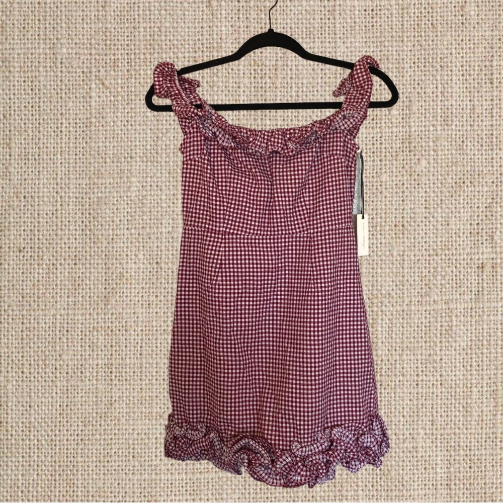 For Love And Lemons Red Gingham Mini Dress - Picture 3 of 3